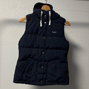 Penfield Navy button up puffer hooded vest